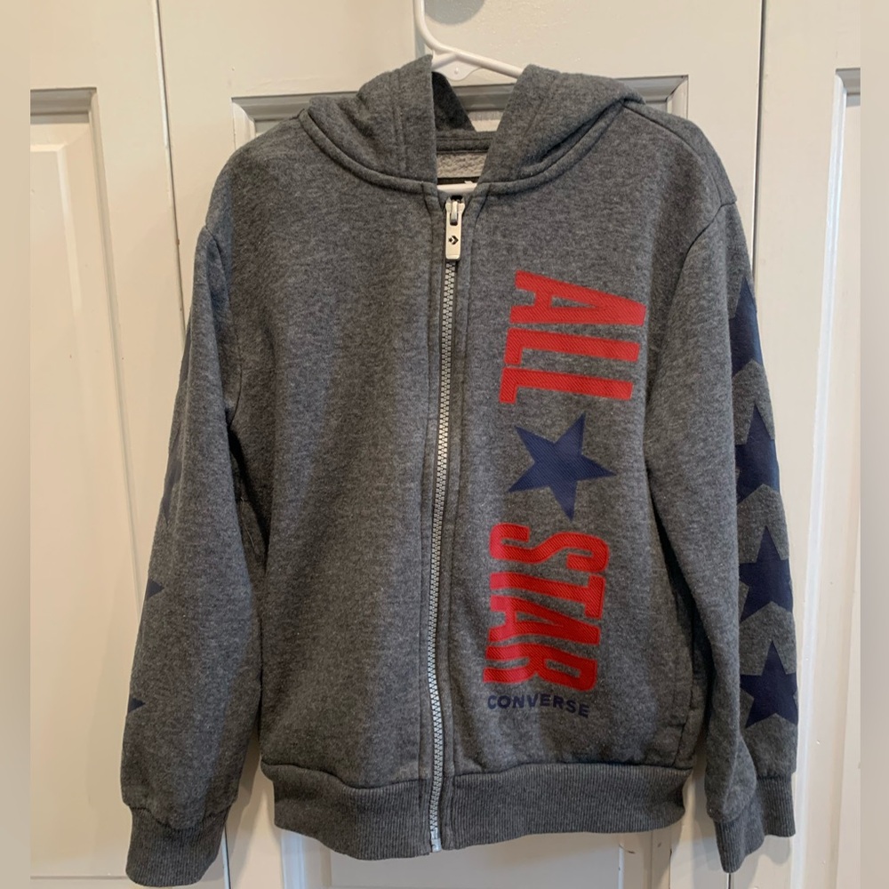 Converse Kids Gray and Blue Hoodie